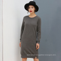 2017 Fall Women Cashmere 7gg Knitted OEM Cardigan Sweater Pure Color Long Style